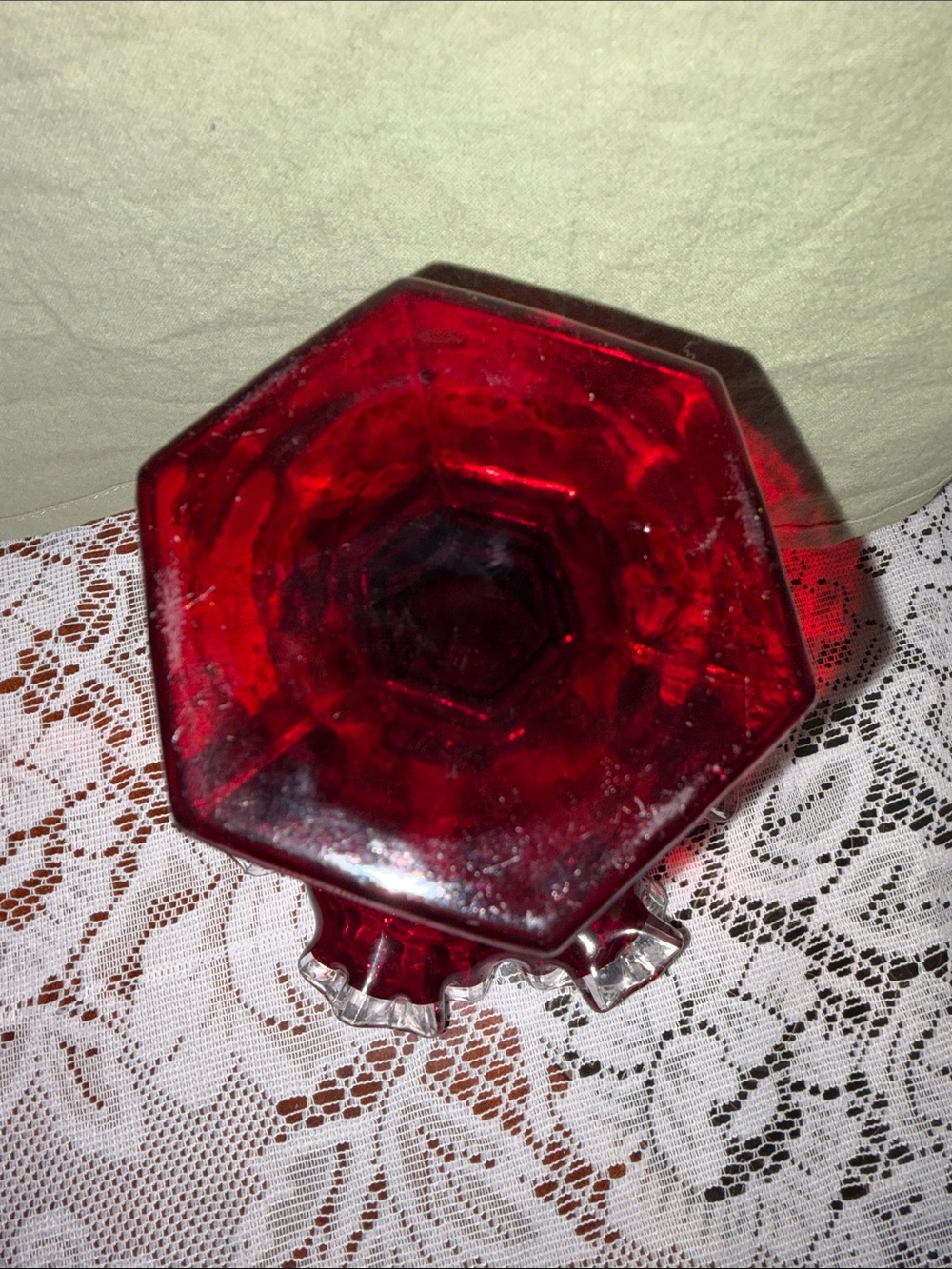 Fenton Ruby Red Glass Vase - - Picture 4 of 6